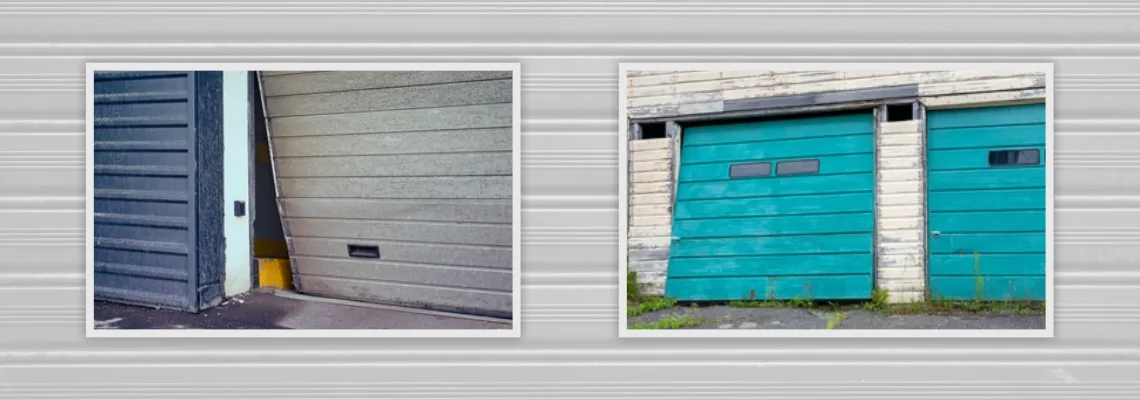 Crooked Aluminum Garage Door Repair in South Miami Heights, Florida