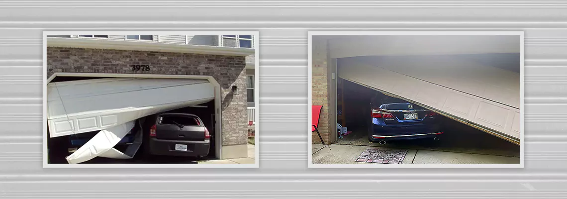 Repair Commercial Garage Door Got Hit By A Car in South Miami Heights, Florida